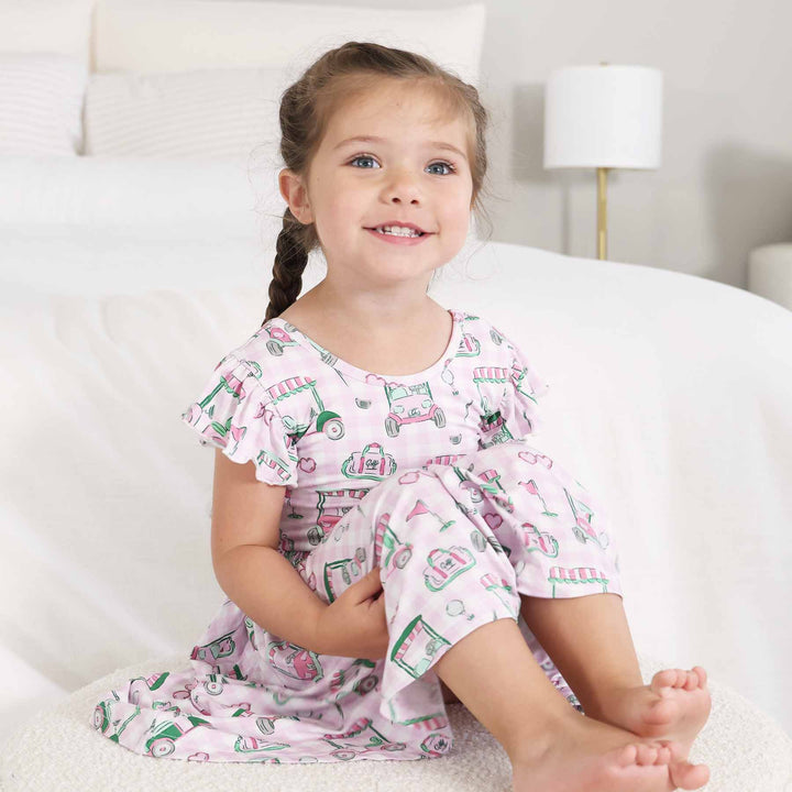 girls pink golf dress 