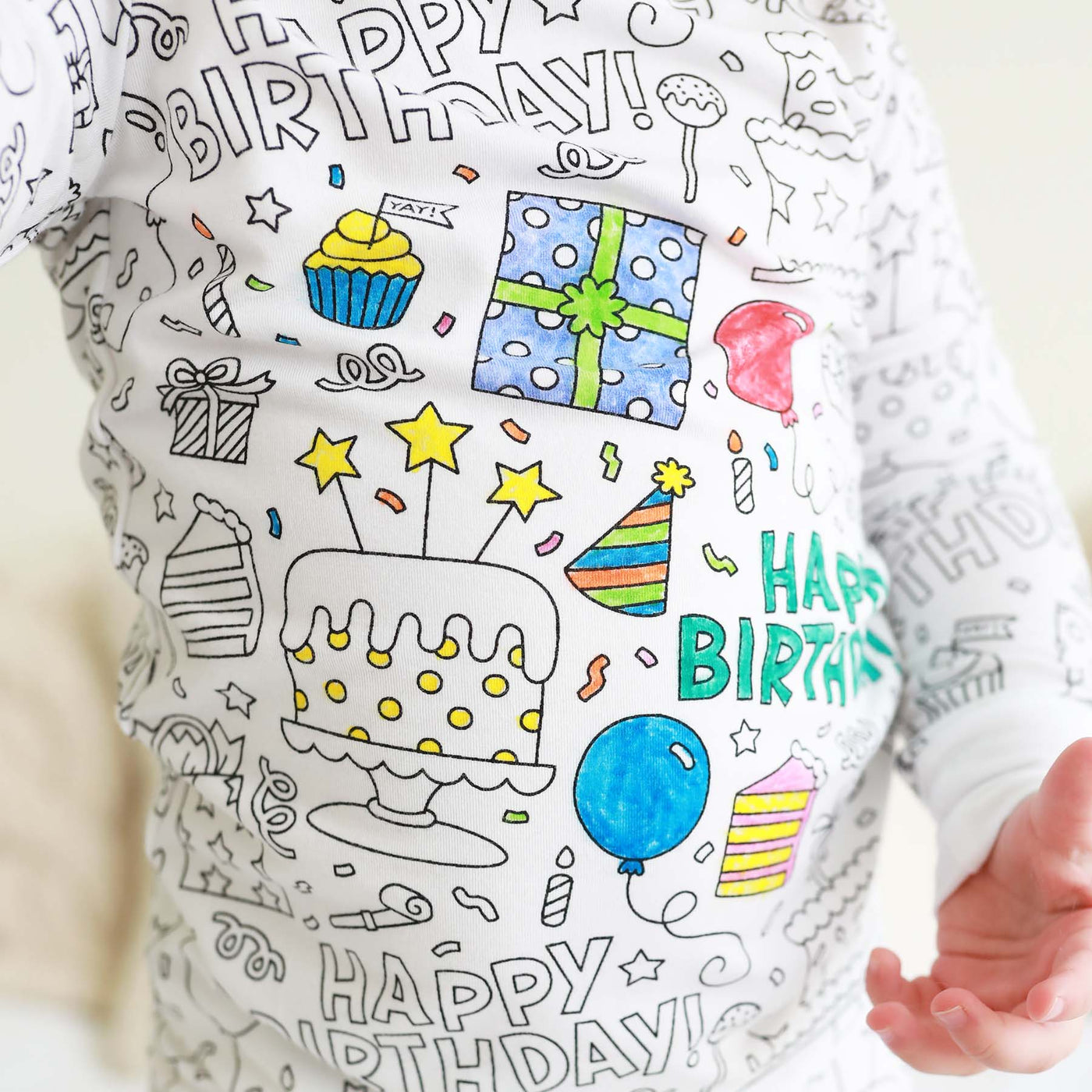 birthday party themed colorme pajamas 
