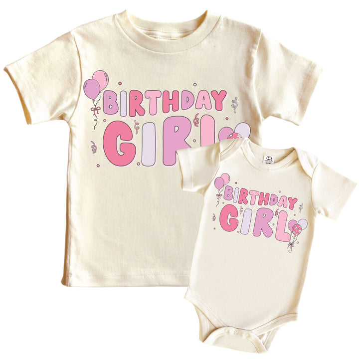 birthday girl graphic tee and bodysuit 