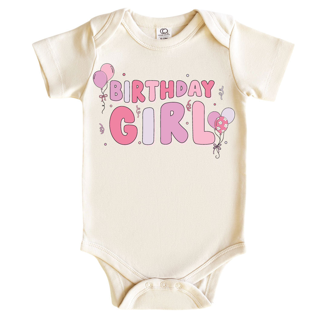 birthday girl graphic bodysuit for babies 