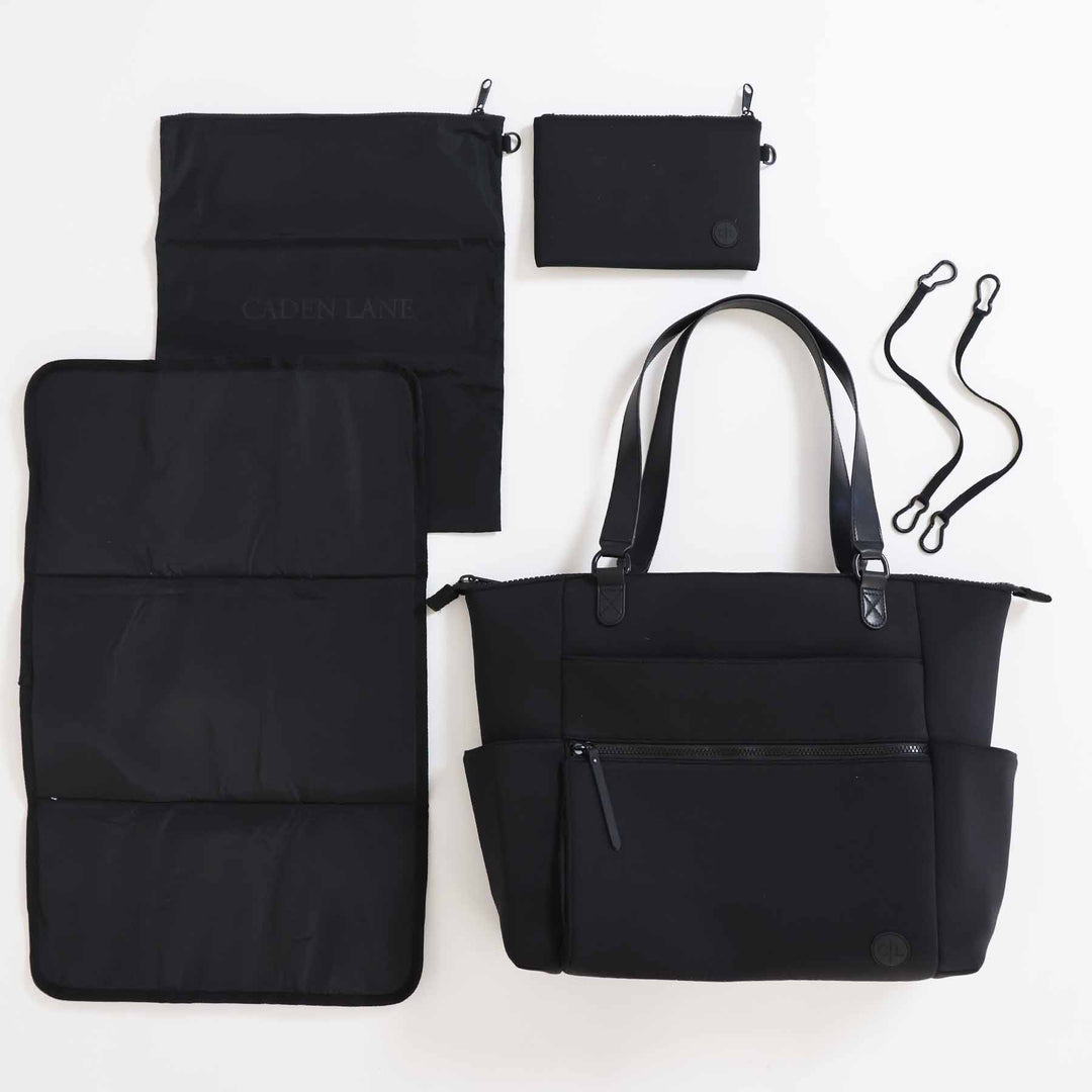 Lane Convertible Diaper Bag Tote | Black