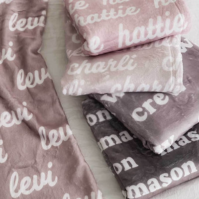 pastel neutral personalized color blanket