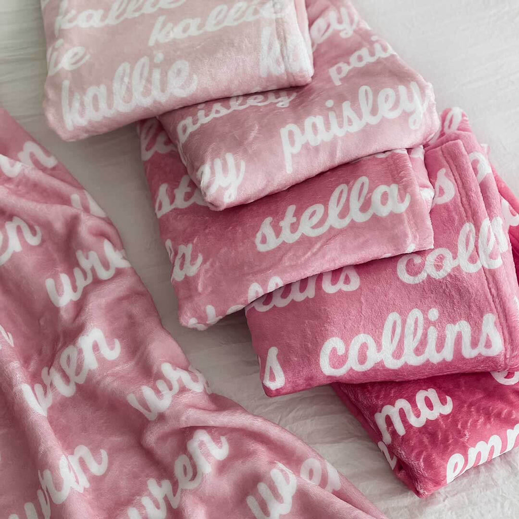 Perfectly Pink Personalized Color Blanket
