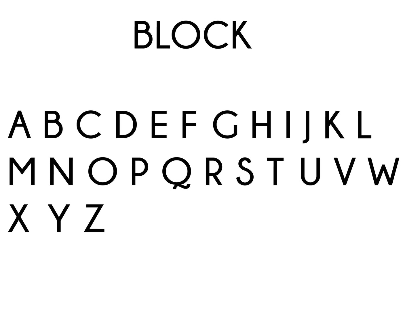 block font 