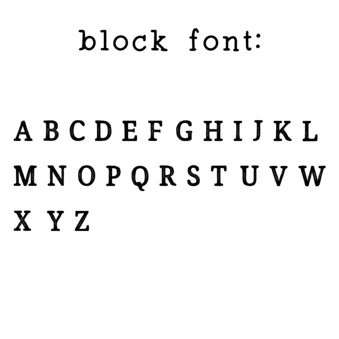 block font 