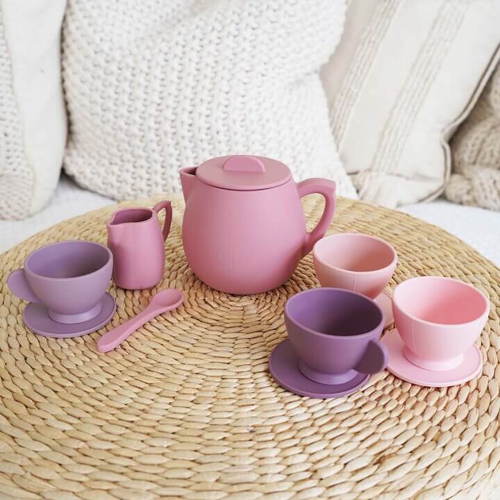 blooms silicone tea party set 