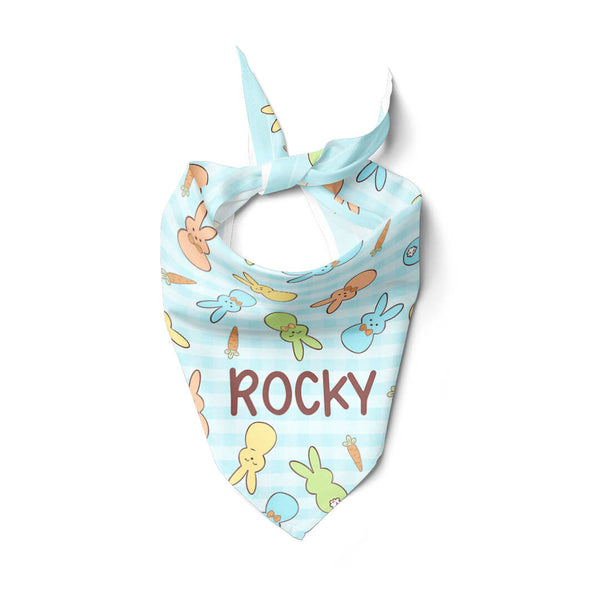 Easter Bunny With Pets Name Bandana