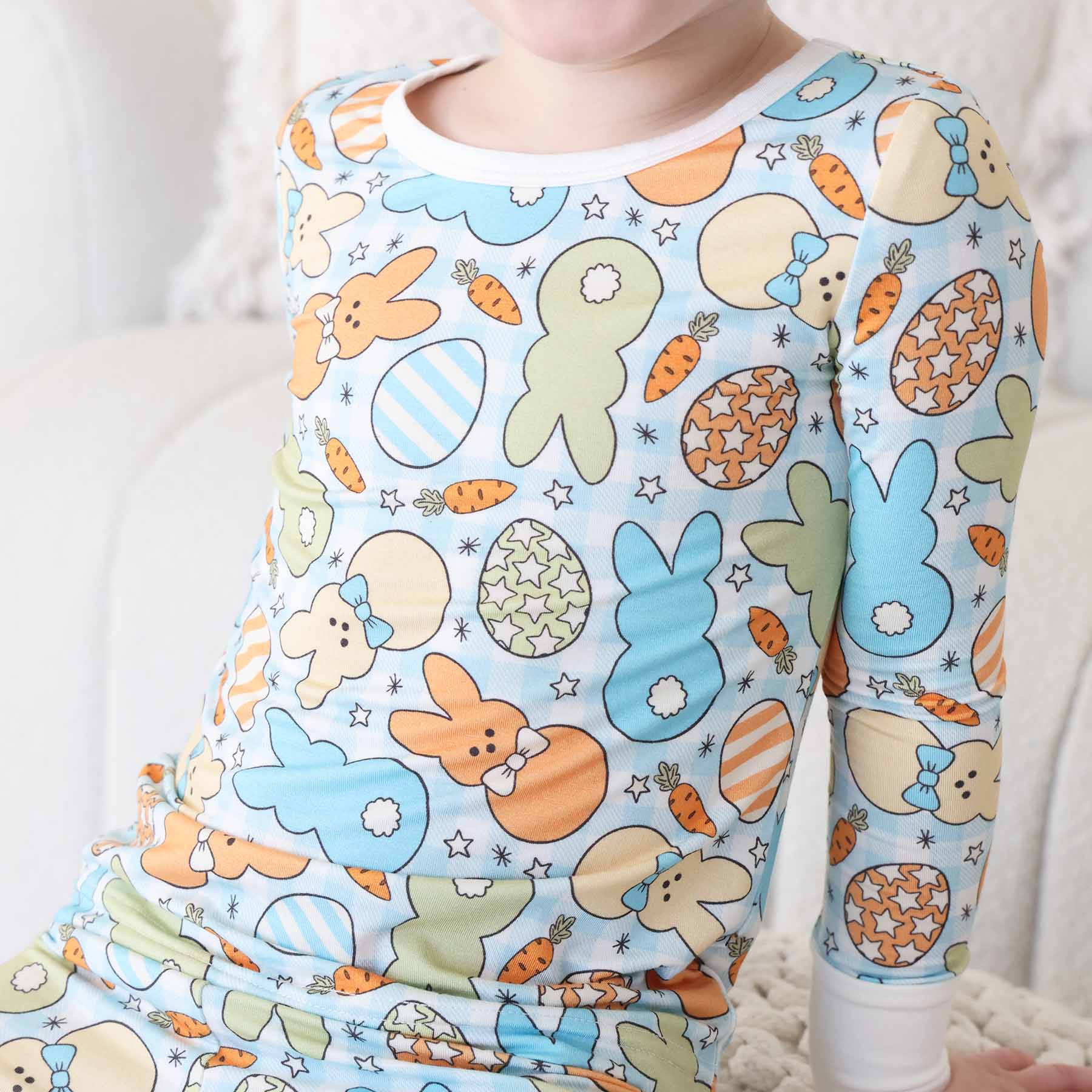 Cottontail Cuties Two Piece Pajama Set | Blue