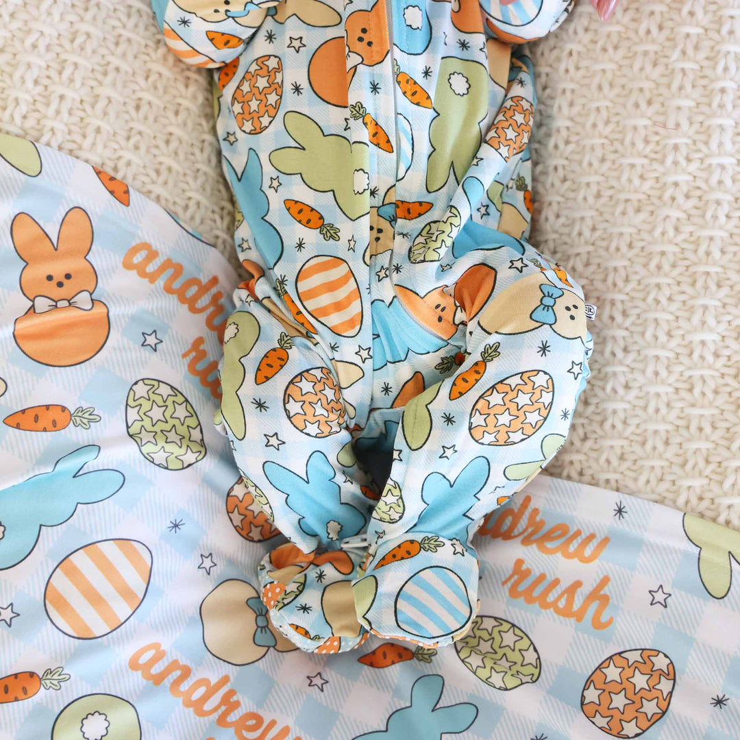 baby boy easter footie pajama