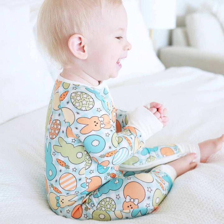 toddler pajama romper for boys easter