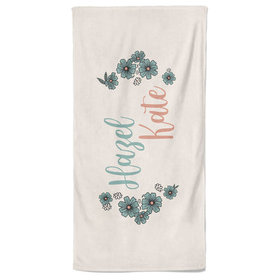 simple blooms beach towel