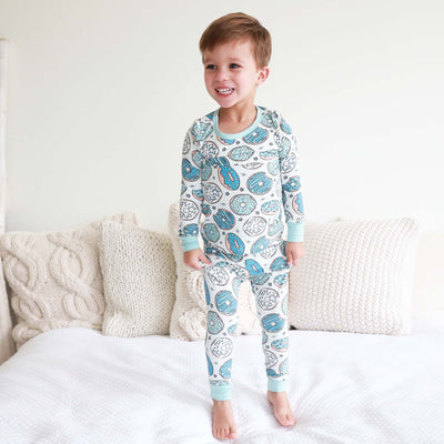 blue donut pajamas for boys
