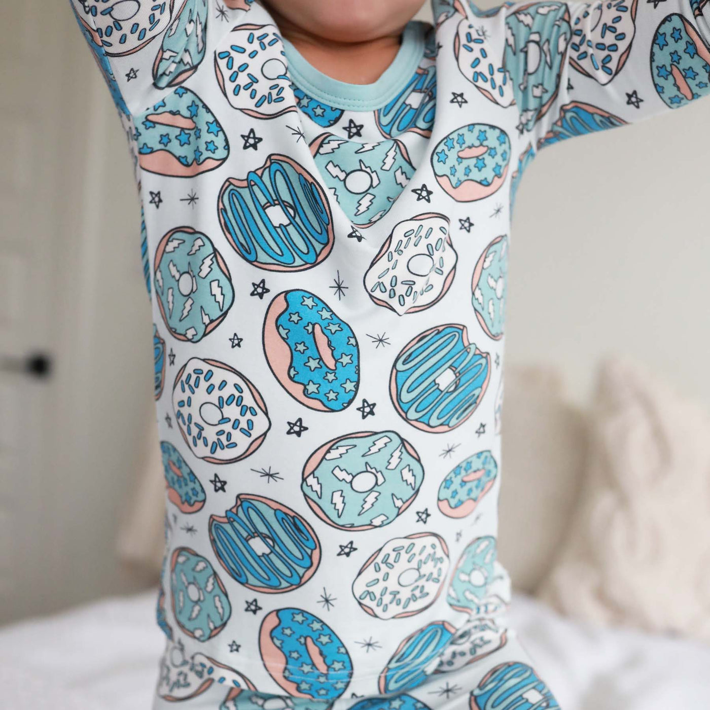 blue donut pajamas for kids 