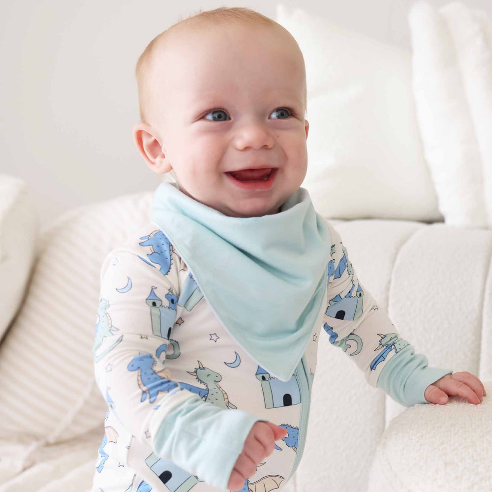 minty green bandana bib for babies 