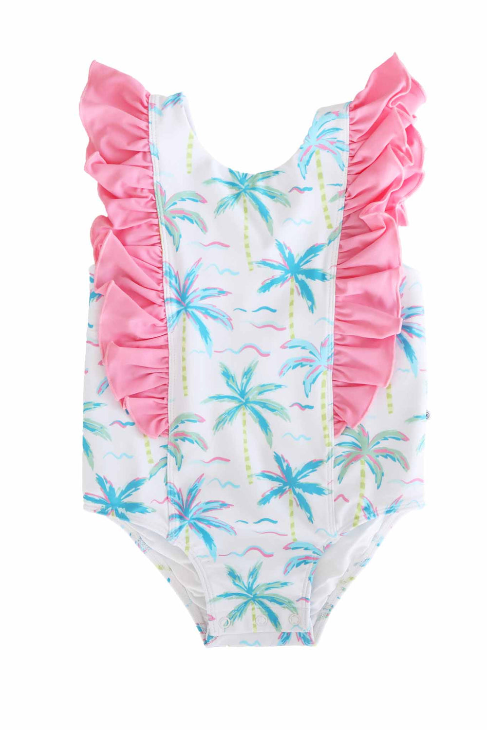 blue lagoon double ruffle one piece 