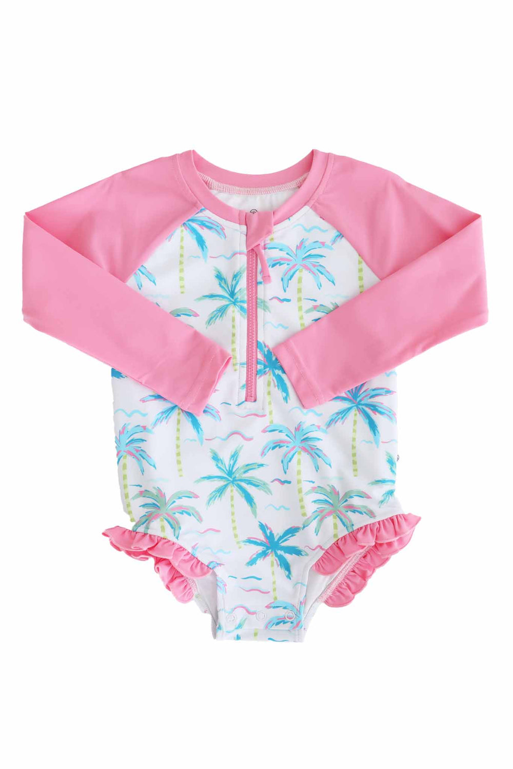 blue lagoon long sleeve rash guard with front zipper 