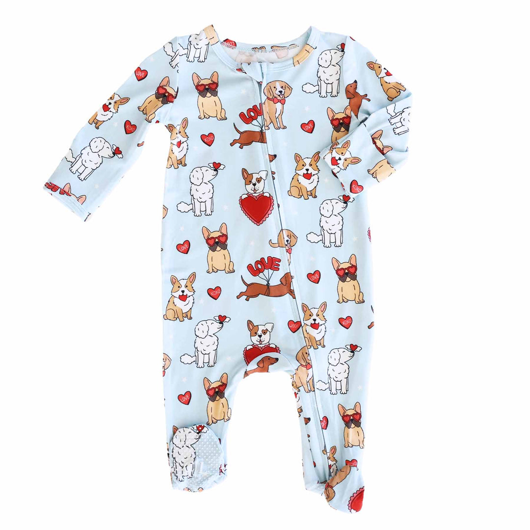 Pups & Kisses Zipper Footie