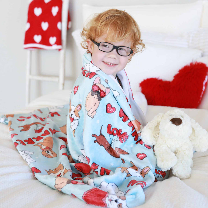 Pups & Kisses Personalized Kids Blanket