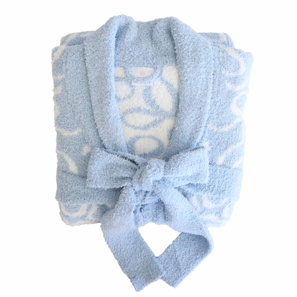 blue-tiful bows adult robe for women