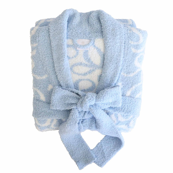 blue-tiful bows adult robe for women