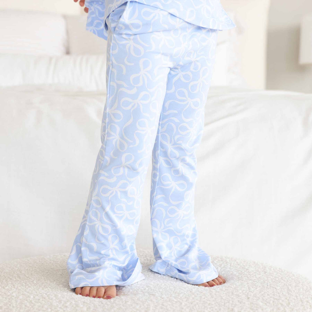 blue-tiful bows flare pant lounge set 
