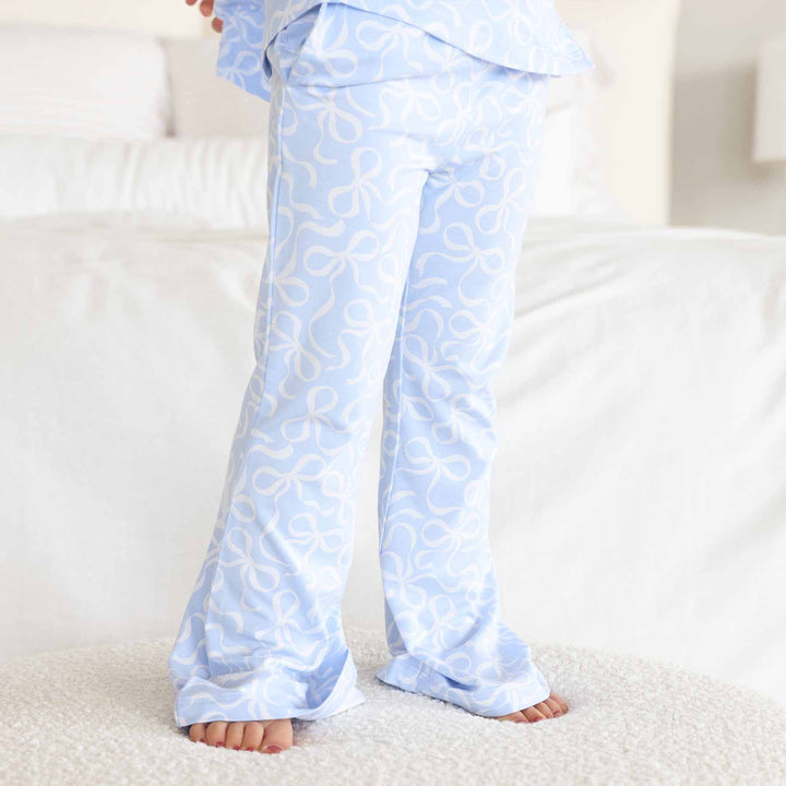 blue-tiful bows flare pant lounge set 