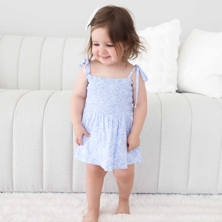 mommy and me matching blue-tiful bows 