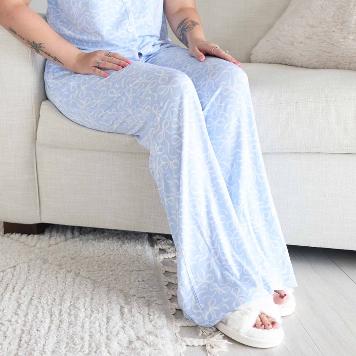 blue-tiful bows flare lounge set mommy and me matching 