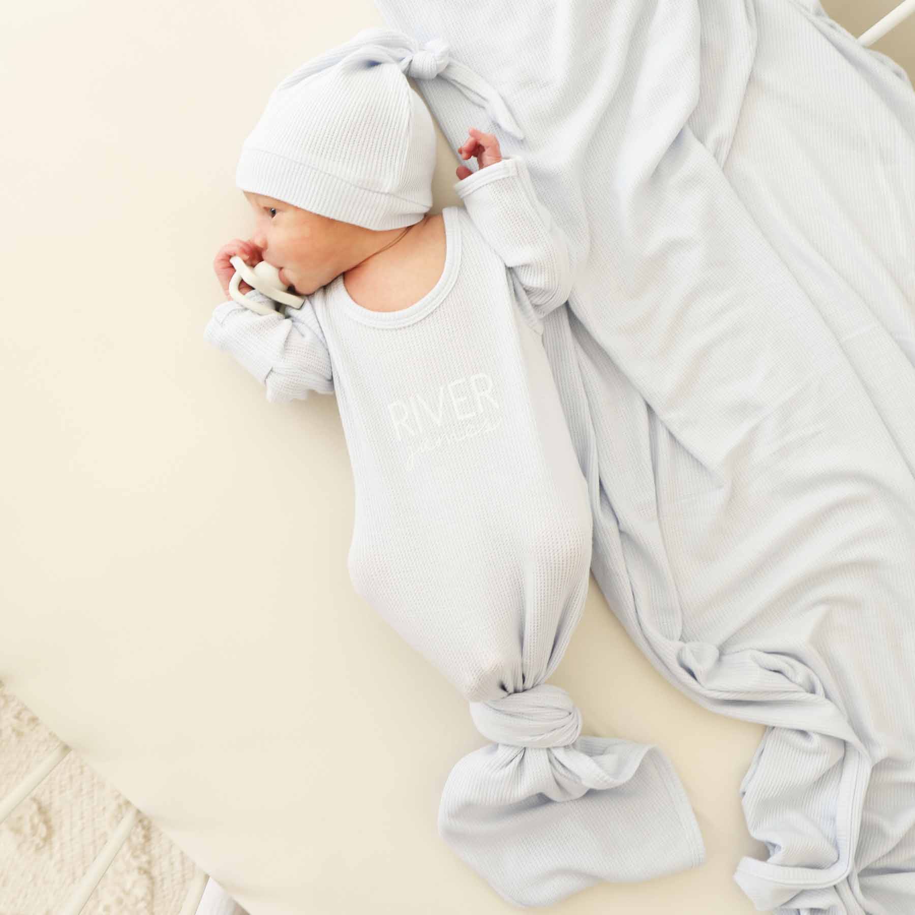 Personalized Knot Gowns & Swaddles