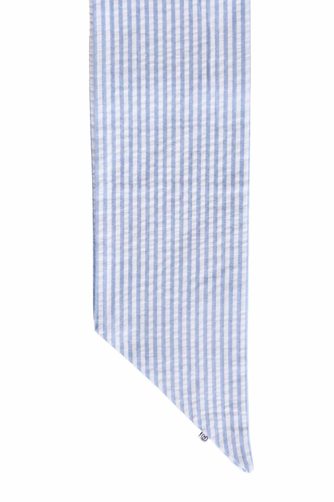 blue seersucker bow sash