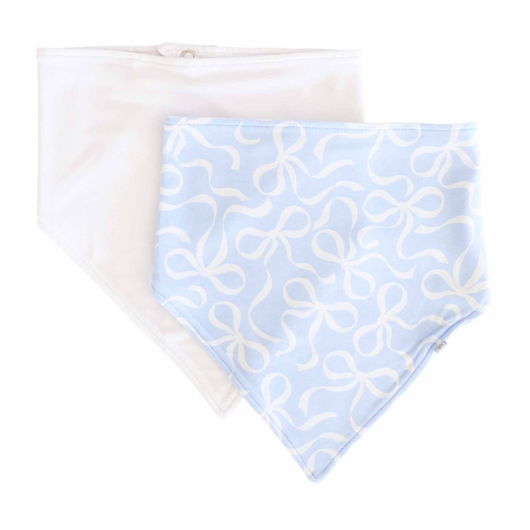 blue-tiful bows 2pc bandana bib set 