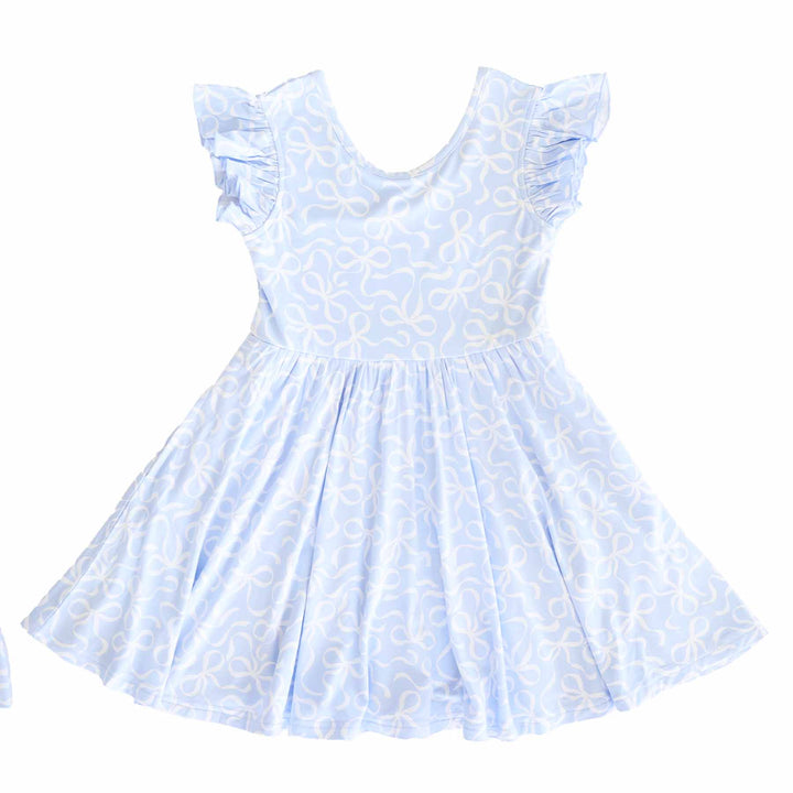blue-tiful bows twirl dress