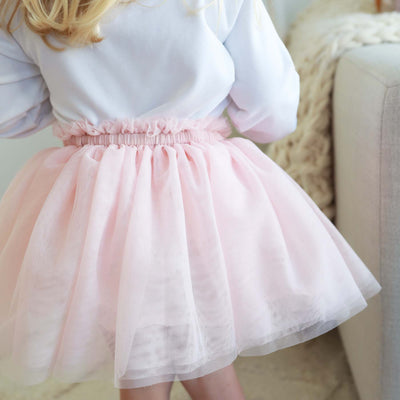 blush tulle tutu skirt for babies 