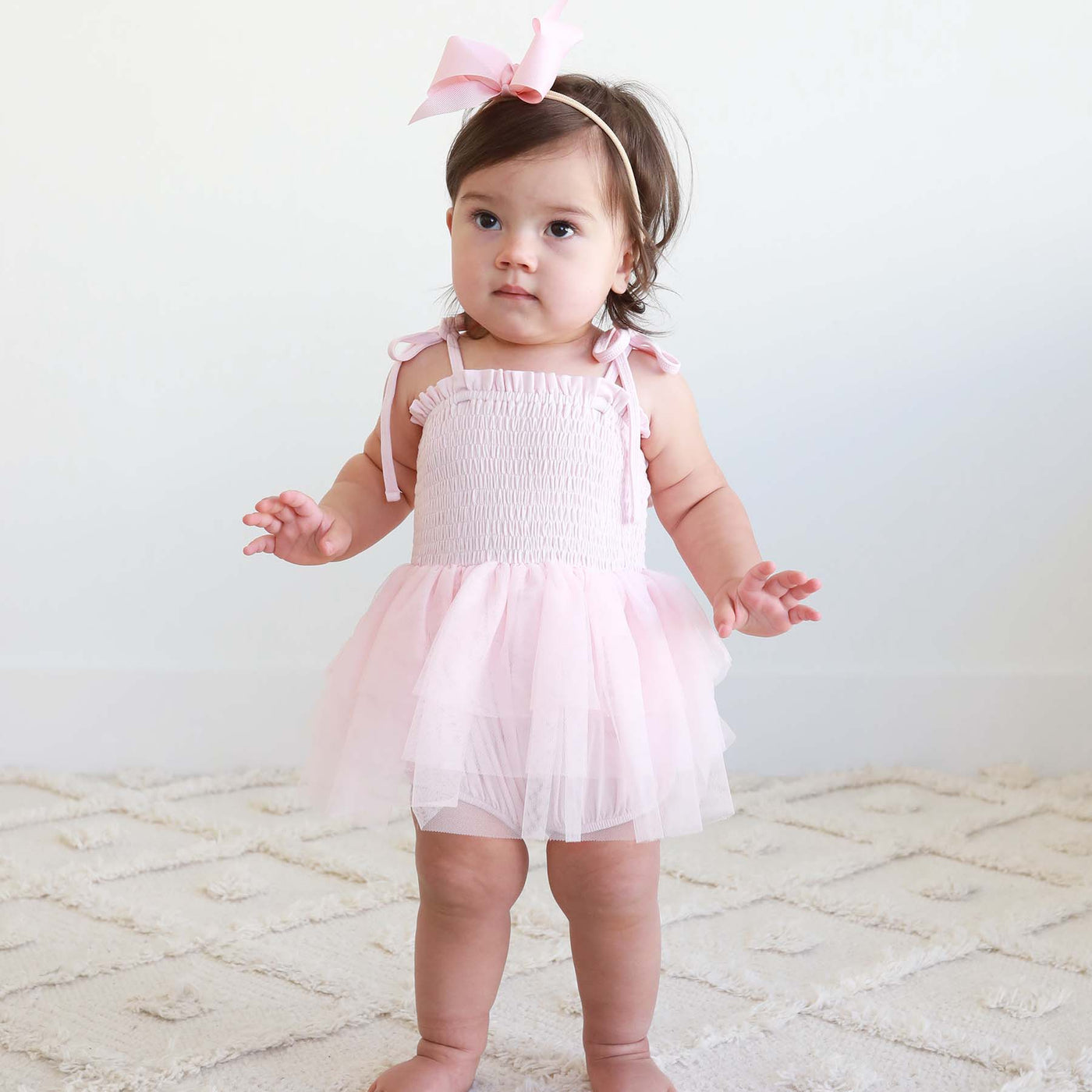baby bodysuit with tutu light pink 