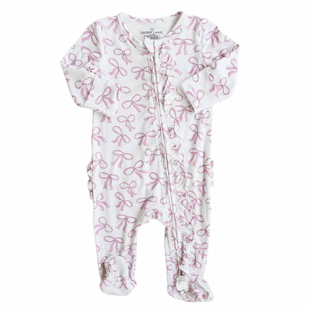 Girl Ruffle Zipper Footies - Best Sellers*