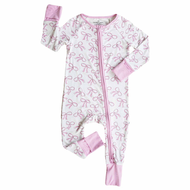 bow pajama romper for babies 