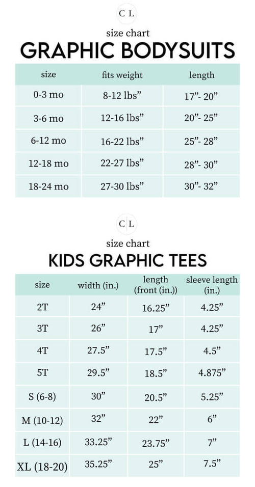 Sizing chart