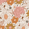 Boho Floral Personalized Baby Name Swaddle Blanket