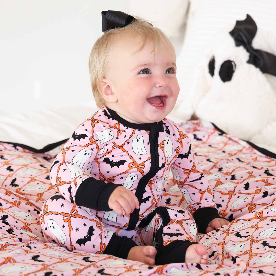 girl halloween convertible zip romper pajama 