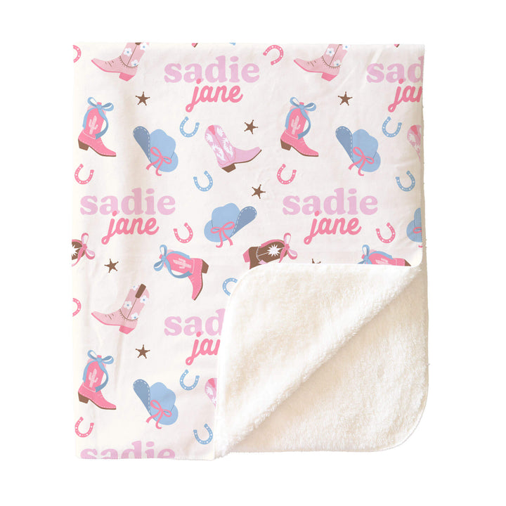 Boot Scootin' Personalized Kids Blanket