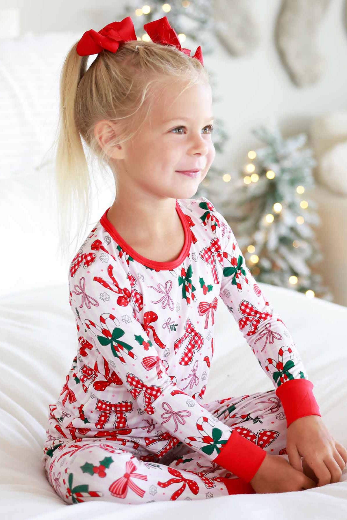 Christmas Two-Piece Bamboo Pajama Set | Bow What Fun