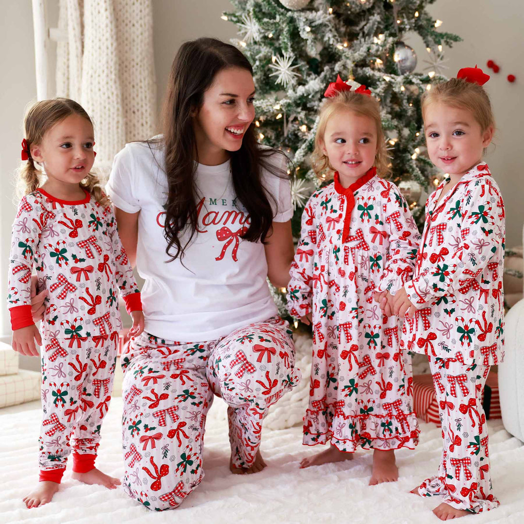 bow what fun unisex flare lounge pants matching toddlers sets 