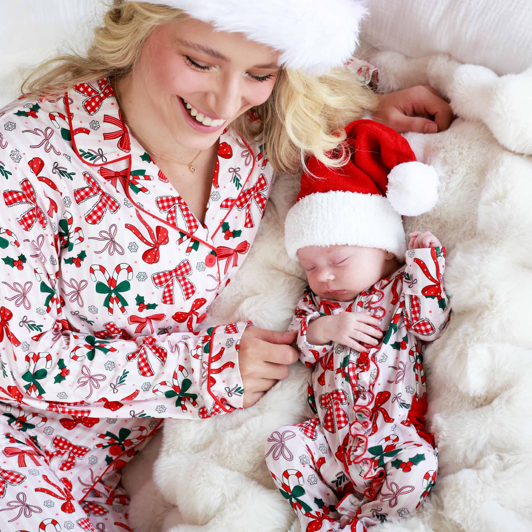 BOW WHAT FUN FAMILY MATCHING PAJAMAS 