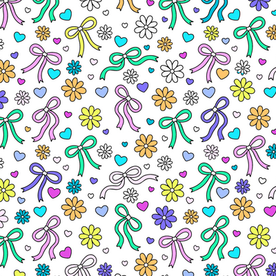 Colorable Personalized Pillowcase |  Bow Garden