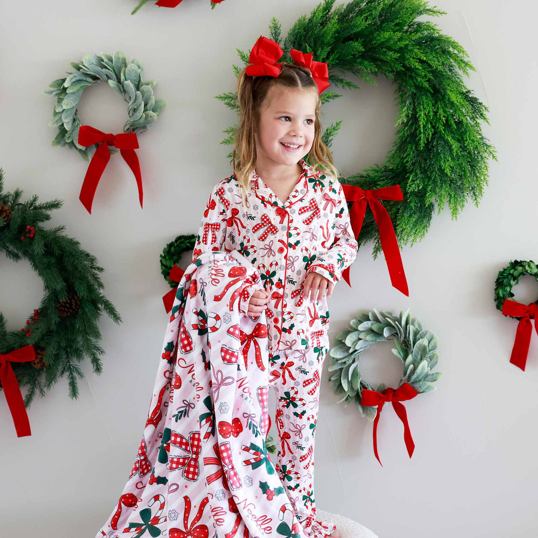 bow girl's lounge set 