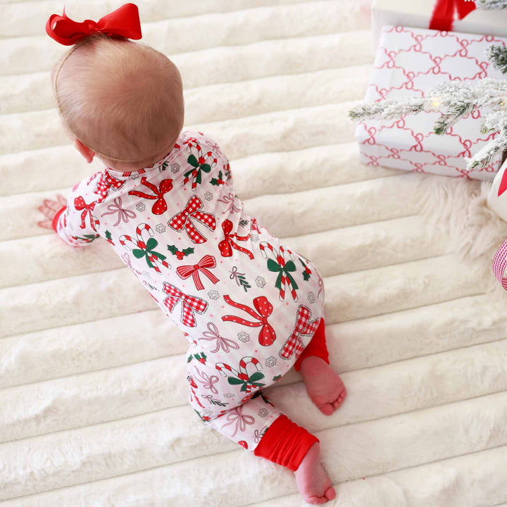 christmas ribbon bow headband scarlet 