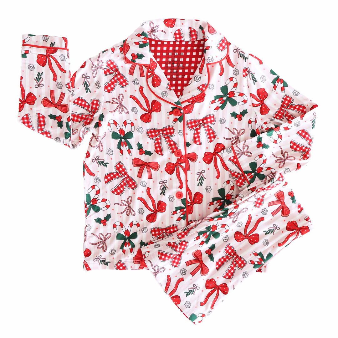 bow what fun flare lounge pajama set for toddlers girls and kids 