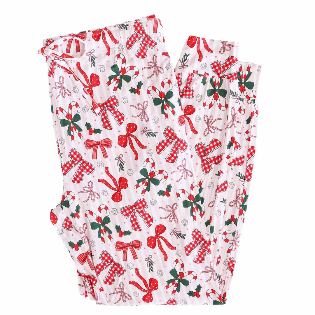 bow what fun unisex flare jogger pants flat lay