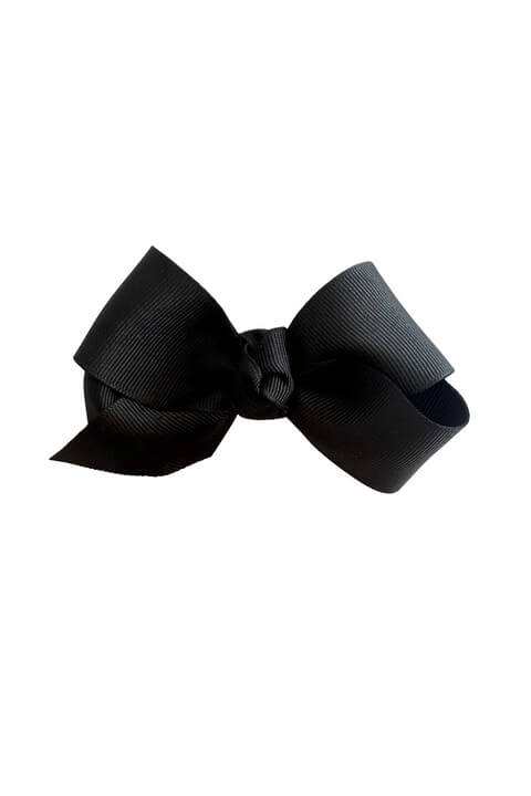 Large Halloween Ribbon Bow With Clip | Black