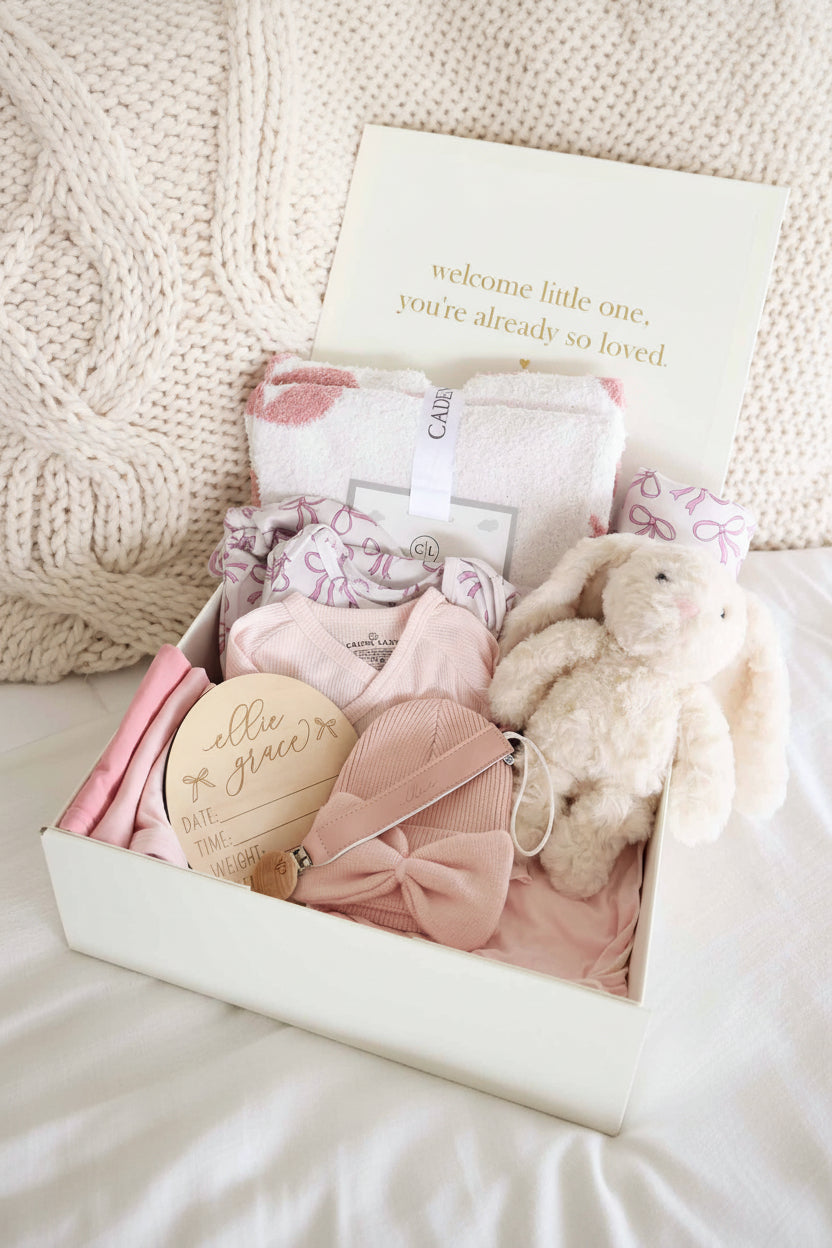 Premium - bow baby shower gift box bundle 